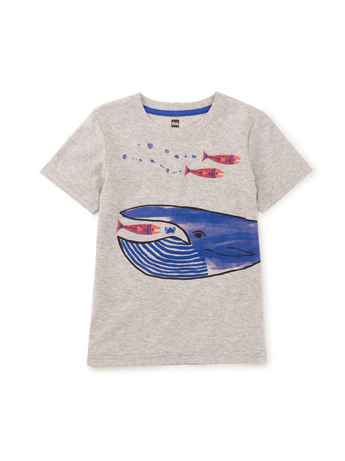Tea Collection Whale Graphic Tee- Grey