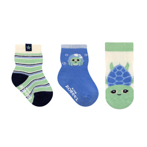 Robeez 3-Pack Baby Socks - Turtle-y Cute
