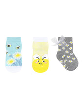 Load image into Gallery viewer, Robeez 3-Pack Baby Socks - Busy Bee
