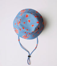 Load image into Gallery viewer, NEW! Headster Strawberry Fields Bucket Hat - Salty Blue
