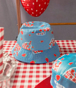 NEW! Headster Strawberry Fields Bucket Hat - Salty Blue