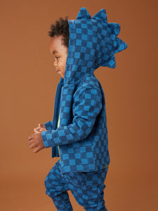 Tea Collection Baby Spike Out Hoodie - Striped Checkerboard