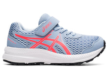 Load image into Gallery viewer, Asics Contend 7 PS (Velcro) - Mist/Blazing Coral
