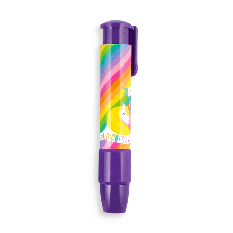 Ooly Unique Unicorn Click Erasers- Purple