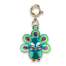 Load image into Gallery viewer, Charm It- Gold Peacock Swivel Charm
