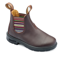 Load image into Gallery viewer, Blundstone 1413 - Brown with Rainbow Striped Elastic
