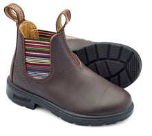 Load image into Gallery viewer, Blundstone 1413 - Brown with Rainbow Striped Elastic
