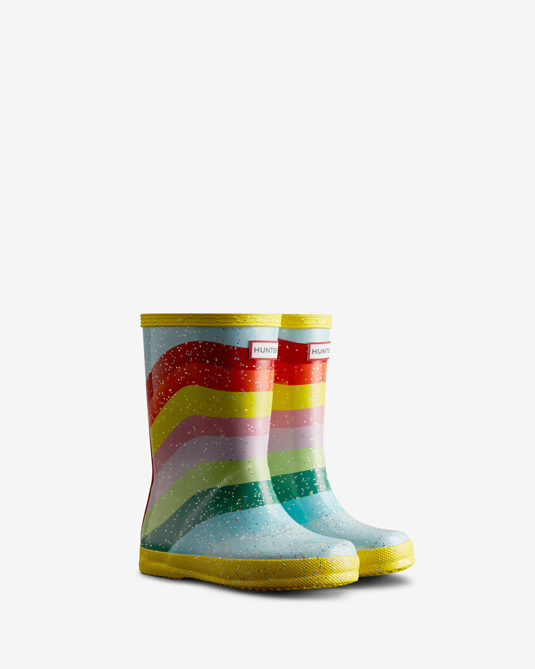 Hunter Kids First Rain Boot - Rainbow Glitter Sky