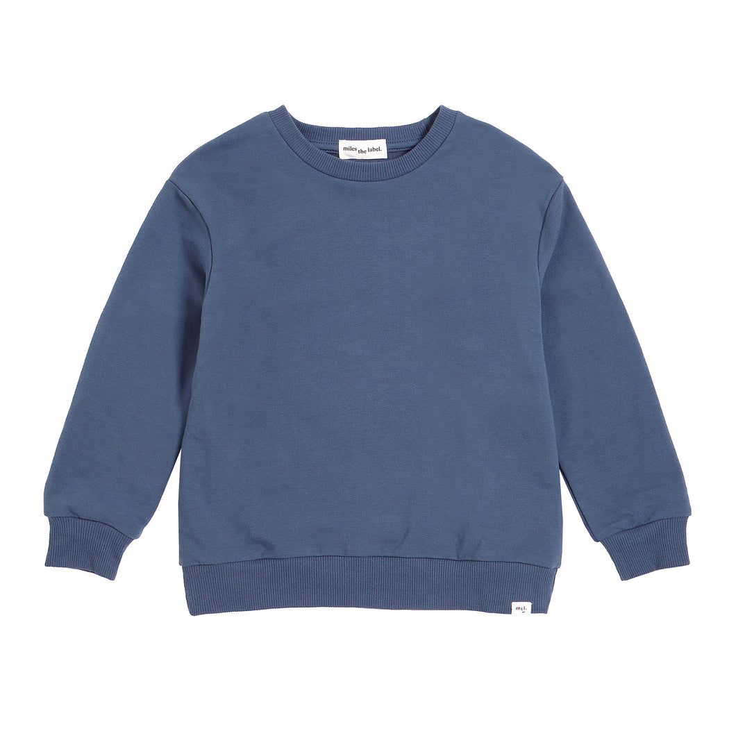 Miles The Label- Baby Dusty Blue Knit Top