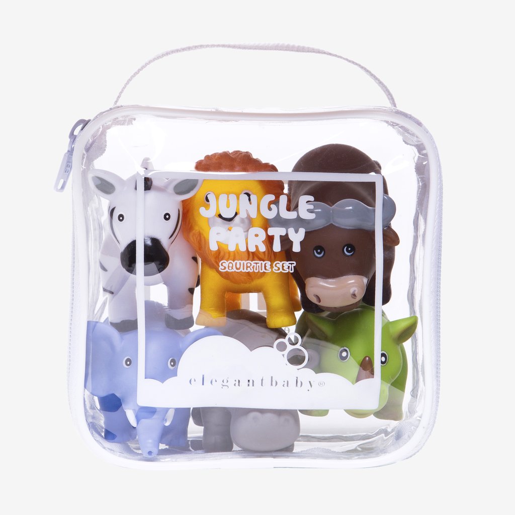 Elegant Baby Jungle Party Bath Toy Set