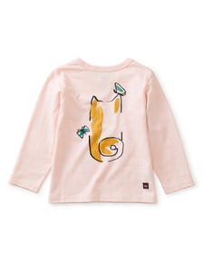 Tea Collection Baby Long Sleeve Graphic Tee - Pink Shiba Inu