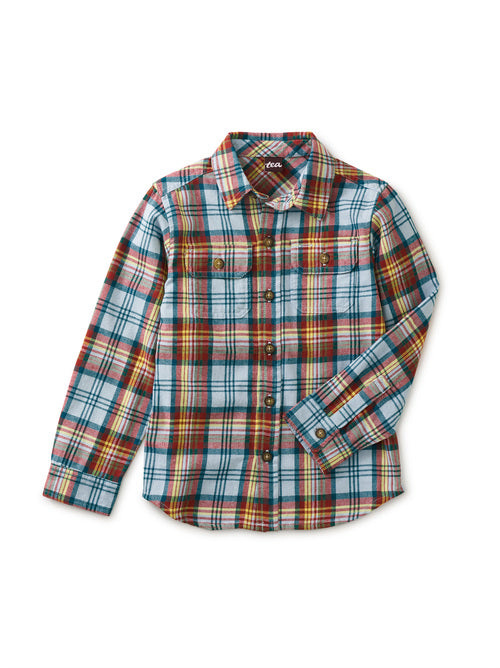 Tea Collection Flannel Button Up Shirt - Sapporo Plaid