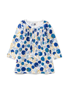 Tea Collection Baby Smocked Empire Dress - Swedish Blueberries