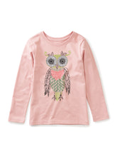 Load image into Gallery viewer, Tea Collection Long Sleeve Graphic Tee - Cameo Pink Owl
