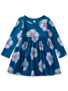 Tea Collection Baby Long Sleeve Twirl Dress - Ikat Floral