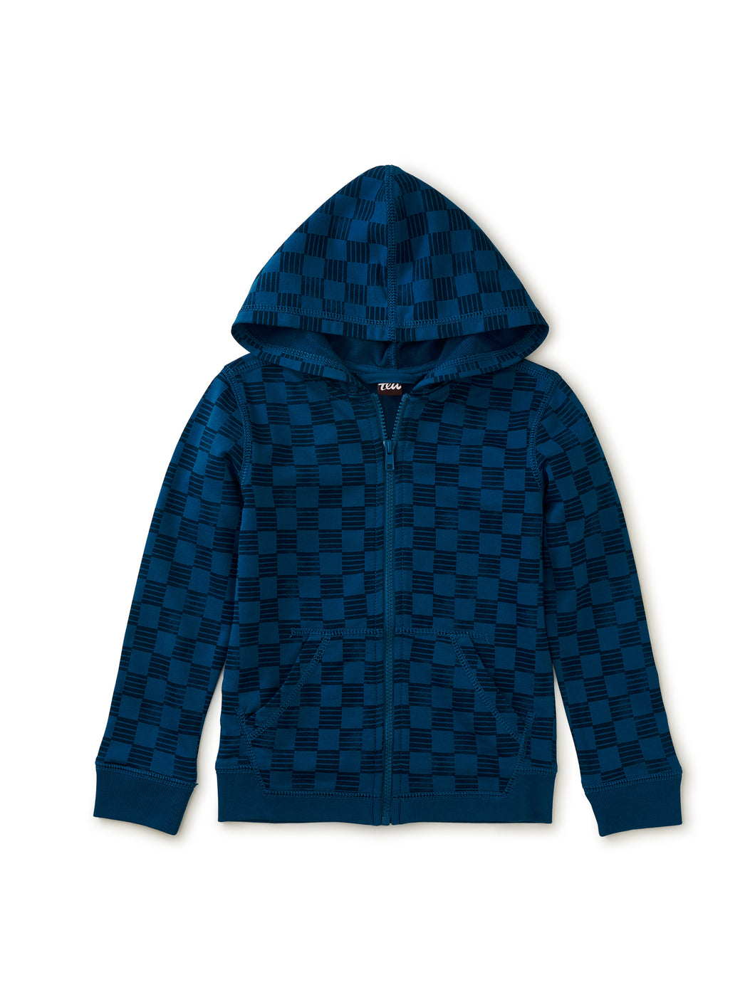 Tea Collection Good Sport Hoodie - Striped Checkerboard