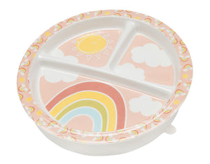 Sugarbooger Divided Suction Plate (Rainbows & Sunshine)
