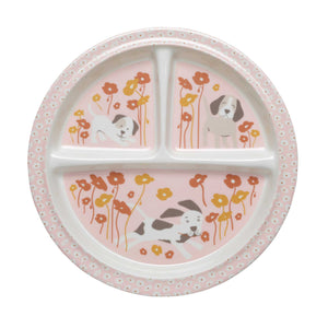 Sugarbooger Divided Suction Plate (Puppies and Poppies)