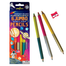 Load image into Gallery viewer, Eeboo Solar System 6 Jumbo Pencil Crayons
