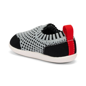 See Kai Run Baby Knit Shoe - Gray/Black