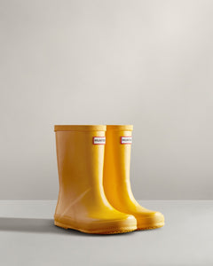 Hunter Kids First Gloss Rain Boot - Yellow