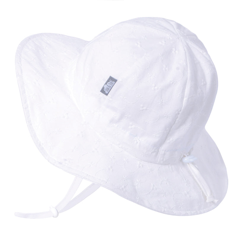 Jan & Jul Cotton Floppy Sun Hat (White Eyelet)