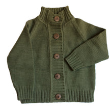 Load image into Gallery viewer, Nooks Merino Wool Cardigan- Coastal Forest

