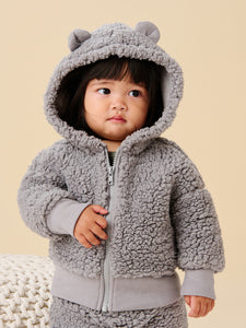Tea Collection Bear Ears Sherpa Baby Sweater