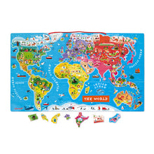 Load image into Gallery viewer, Janod Puzzle World Map Magnetic
