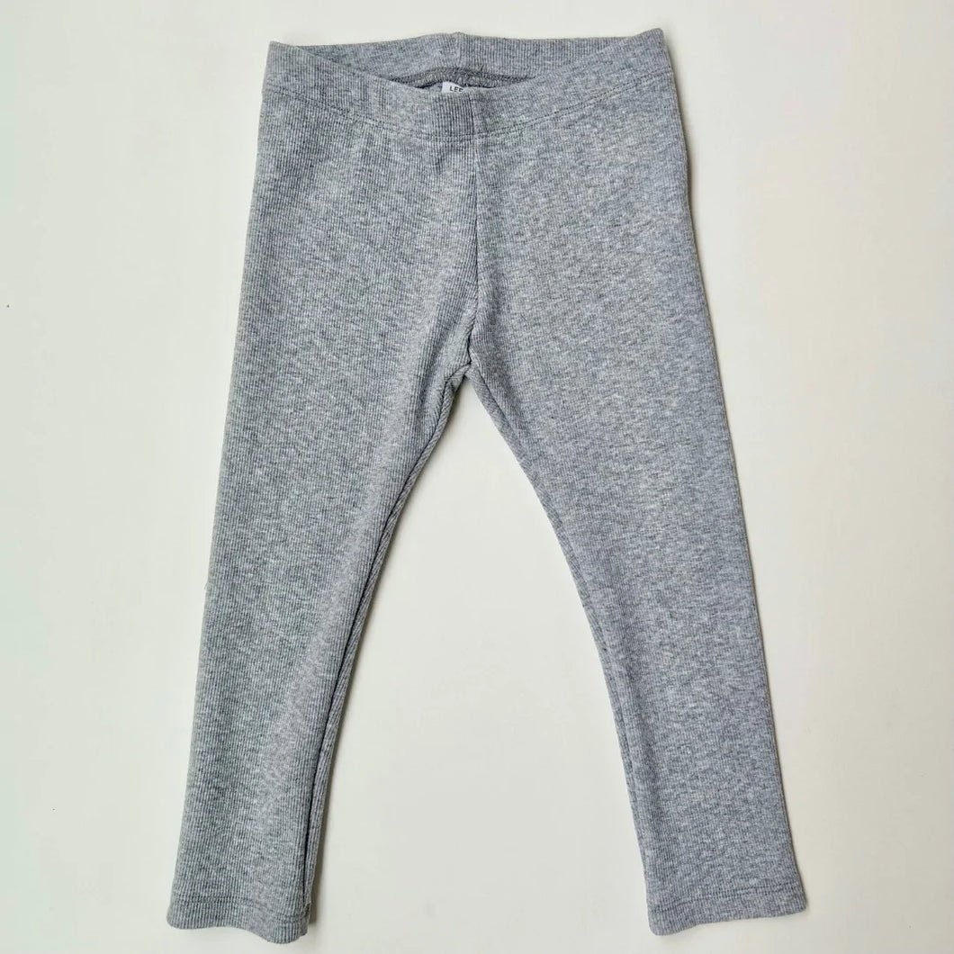 Lee and Bee Ribbed Leggings- Light Grey