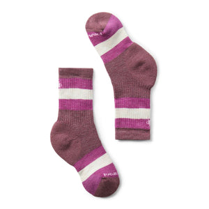 Smartwool Hike Full Cushion Striped Crew Socks- Argyle Purple