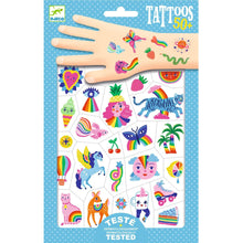 Load image into Gallery viewer, Djeco Neon Temporary Tattoos
