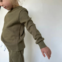 Load image into Gallery viewer, Lee and Bee Waffle Long Sleeve- Olive
