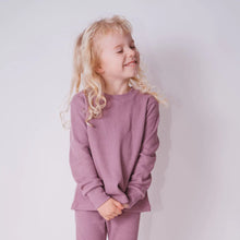 Load image into Gallery viewer, Lee and Bee Waffle Long Sleeve- Mauve
