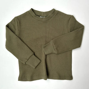 Lee and Bee Waffle Long Sleeve- Olive